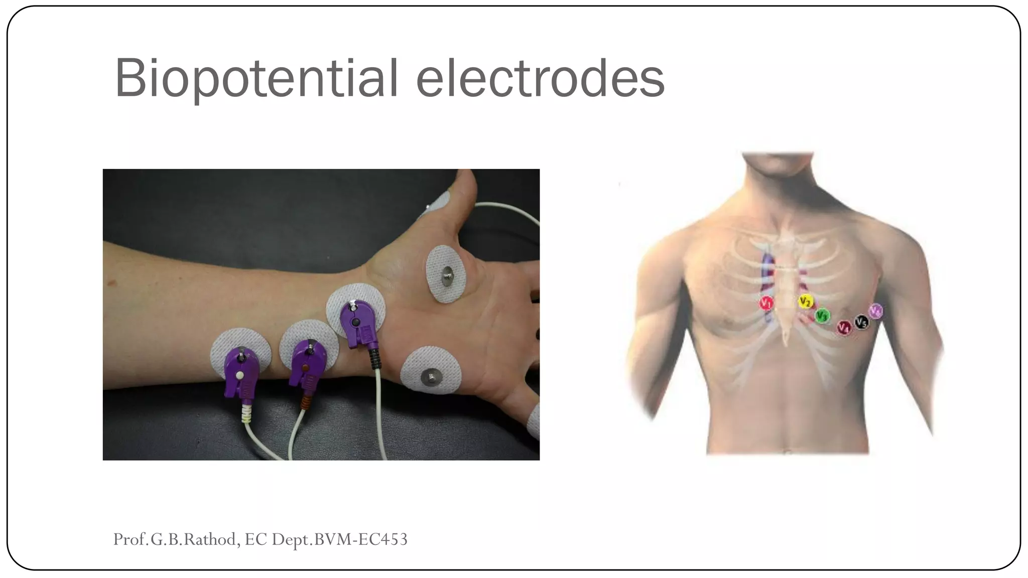 Biopotential electrodes
Prof.G.B.Rathod, EC Dept.BVM-EC453
 