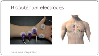 Biopotential electrodes
Prof.G.B.Rathod, EC Dept.BVM-EC453
 