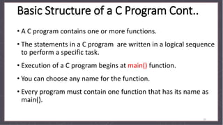 Introduction to C Programming | Importance of Learning C | PPT