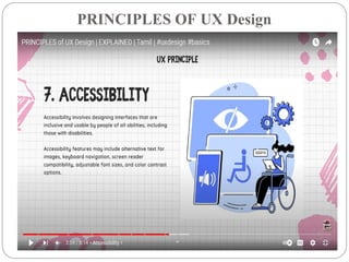PRINCIPLES OF UX Design
.
 
