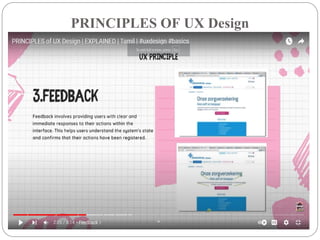PRINCIPLES OF UX Design
.
 