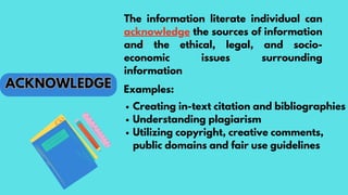 MEDIA AND INFORMATION LITERACY TOPIC 3 INFORMATION LITERACY | PDF