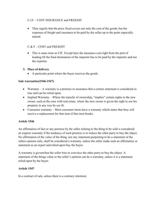 BUSLAW1: Sales Topic 4 | DOCX