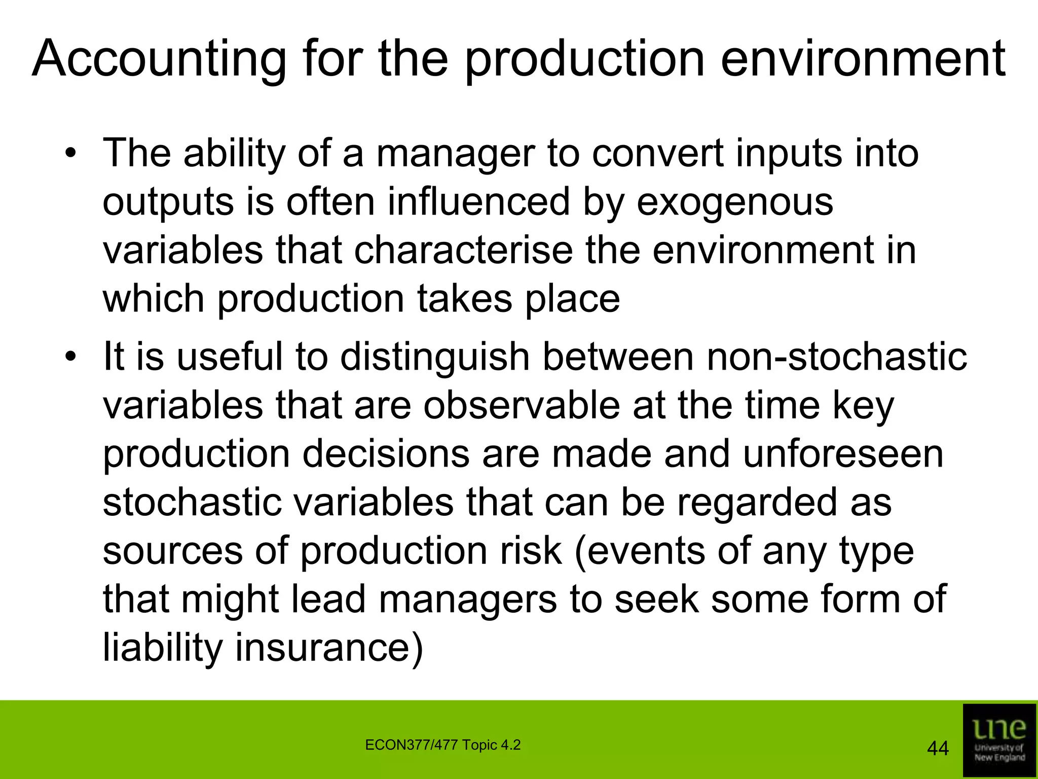 Panel data modelsNull hypotheses of special interest areH0: α = β = 0 or H0: η = 0 (time-invariant efficiency effects)