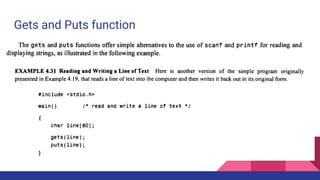 Gets and Puts function
 