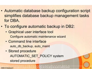 Topic 4 database recovery | PPTX