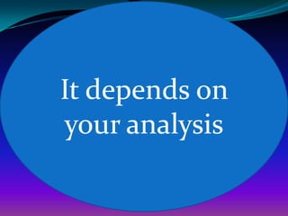 It depends on
your analysis
 