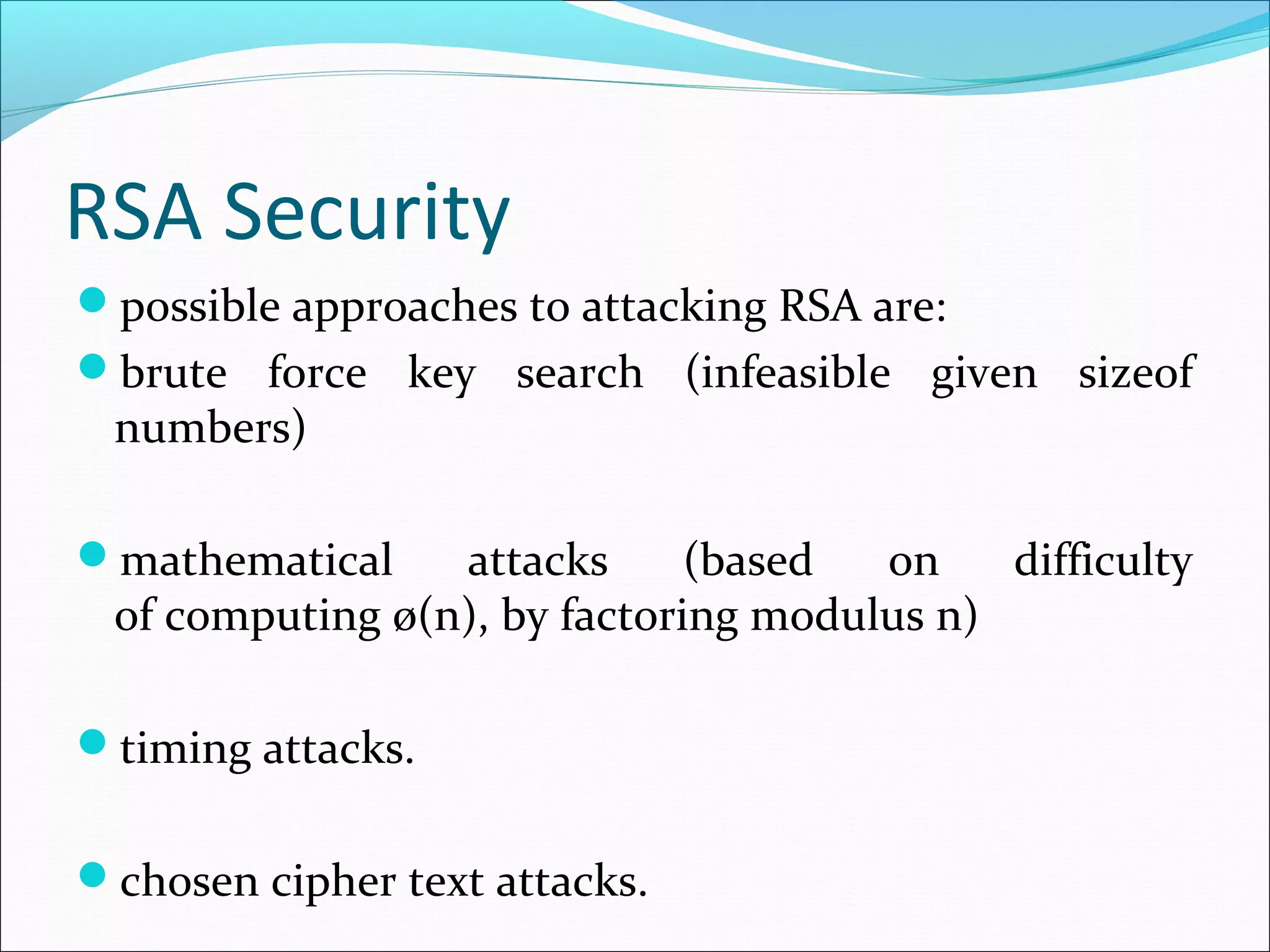 RSA Algorithm | PPT