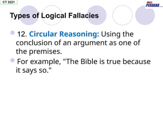 TOPIC 4 LOGICAL FALLACY IN CRITICAL THINKING | PPTX
