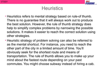 TOPIC 5. SOLVING PROBLEM IN CRITICAL THINKING | PPTX