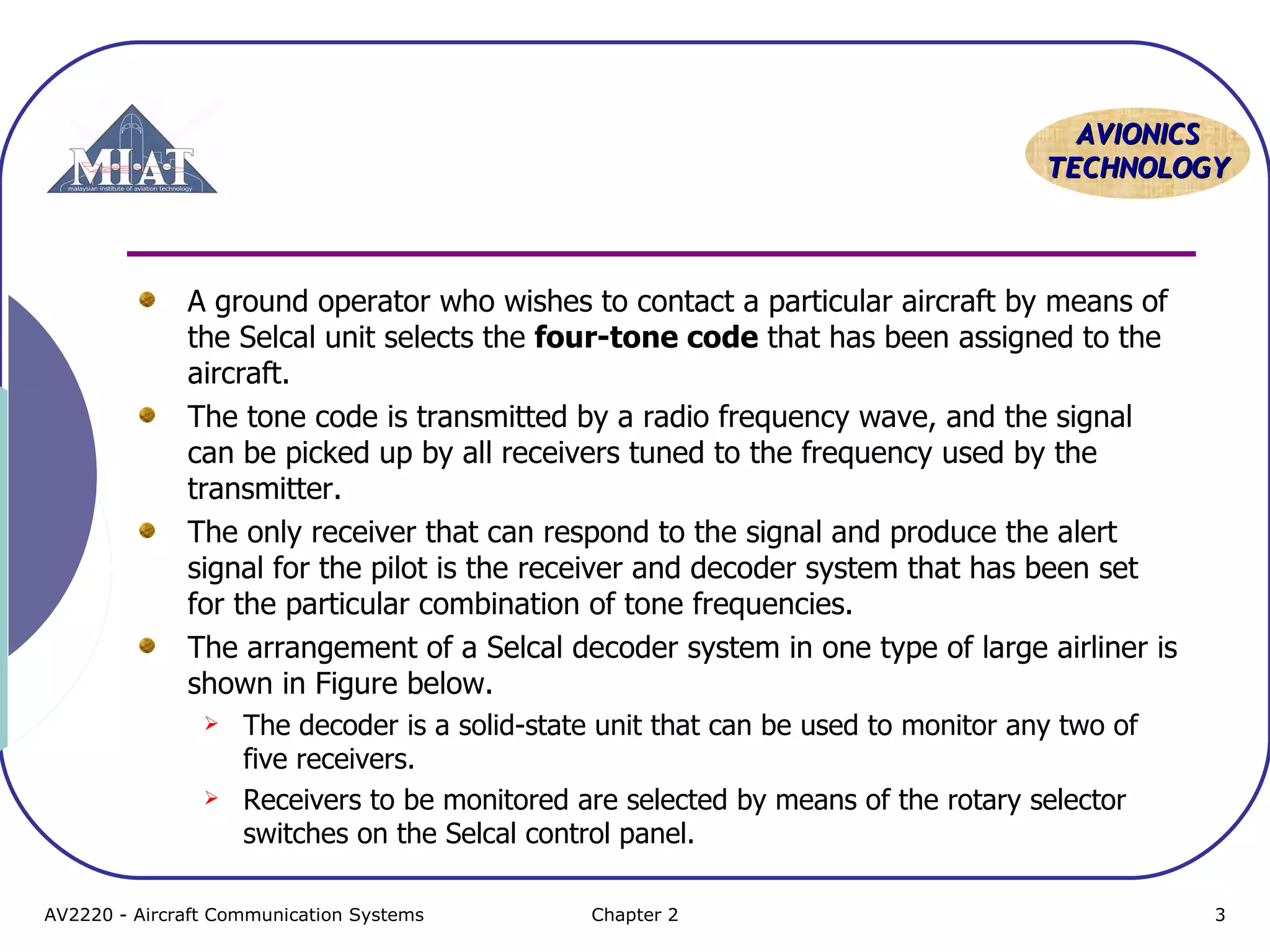 Aircraft Communication Topic 5 selcal and data link system | PDF