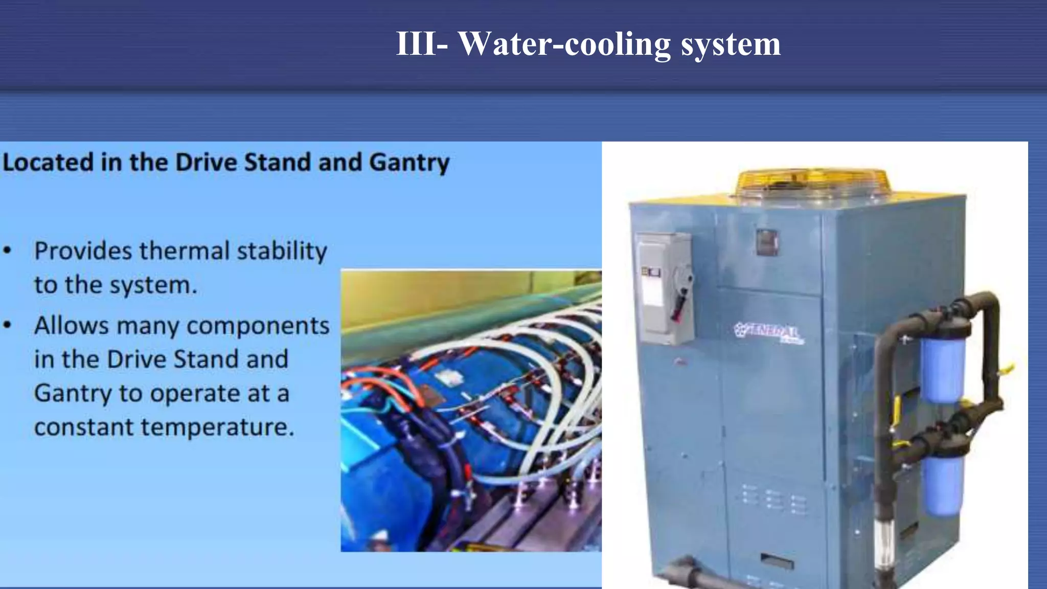 Radiation Protection in Radiotherapy Part 5, lecture 2: Equipment - superficial, telecurie 55
III- Water-cooling system
 