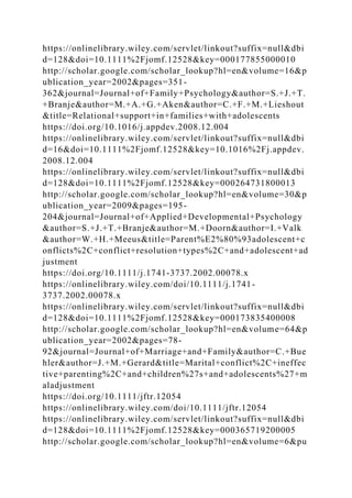 https://onlinelibrary.wiley.com/servlet/linkout?suffix=null&dbi
d=128&doi=10.1111%2Fjomf.12528&key=000177855000010
http://scholar.google.com/scholar_lookup?hl=en&volume=16&p
ublication_year=2002&pages=351-
362&journal=Journal+of+Family+Psychology&author=S.+J.+T.
+Branje&author=M.+A.+G.+Aken&author=C.+F.+M.+Lieshout
&title=Relational+support+in+families+with+adolescents
https://doi.org/10.1016/j.appdev.2008.12.004
https://onlinelibrary.wiley.com/servlet/linkout?suffix=null&dbi
d=16&doi=10.1111%2Fjomf.12528&key=10.1016%2Fj.appdev.
2008.12.004
https://onlinelibrary.wiley.com/servlet/linkout?suffix=null&dbi
d=128&doi=10.1111%2Fjomf.12528&key=000264731800013
http://scholar.google.com/scholar_lookup?hl=en&volume=30&p
ublication_year=2009&pages=195-
204&journal=Journal+of+Applied+Developmental+Psychology
&author=S.+J.+T.+Branje&author=M.+Doorn&author=I.+Valk
&author=W.+H.+Meeus&title=Parent%E2%80%93adolescent+c
onflicts%2C+conflict+resolution+types%2C+and+adolescent+ad
justment
https://doi.org/10.1111/j.1741-3737.2002.00078.x
https://onlinelibrary.wiley.com/doi/10.1111/j.1741-
3737.2002.00078.x
https://onlinelibrary.wiley.com/servlet/linkout?suffix=null&dbi
d=128&doi=10.1111%2Fjomf.12528&key=000173835400008
http://scholar.google.com/scholar_lookup?hl=en&volume=64&p
ublication_year=2002&pages=78-
92&journal=Journal+of+Marriage+and+Family&author=C.+Bue
hler&author=J.+M.+Gerard&title=Marital+conflict%2C+ineffec
tive+parenting%2C+and+children%27s+and+adolescents%27+m
aladjustment
https://doi.org/10.1111/jftr.12054
https://onlinelibrary.wiley.com/doi/10.1111/jftr.12054
https://onlinelibrary.wiley.com/servlet/linkout?suffix=null&dbi
d=128&doi=10.1111%2Fjomf.12528&key=000365719200005
http://scholar.google.com/scholar_lookup?hl=en&volume=6&pu
 
