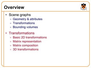 Scenes Graphs and Modelling Transformation | PDF