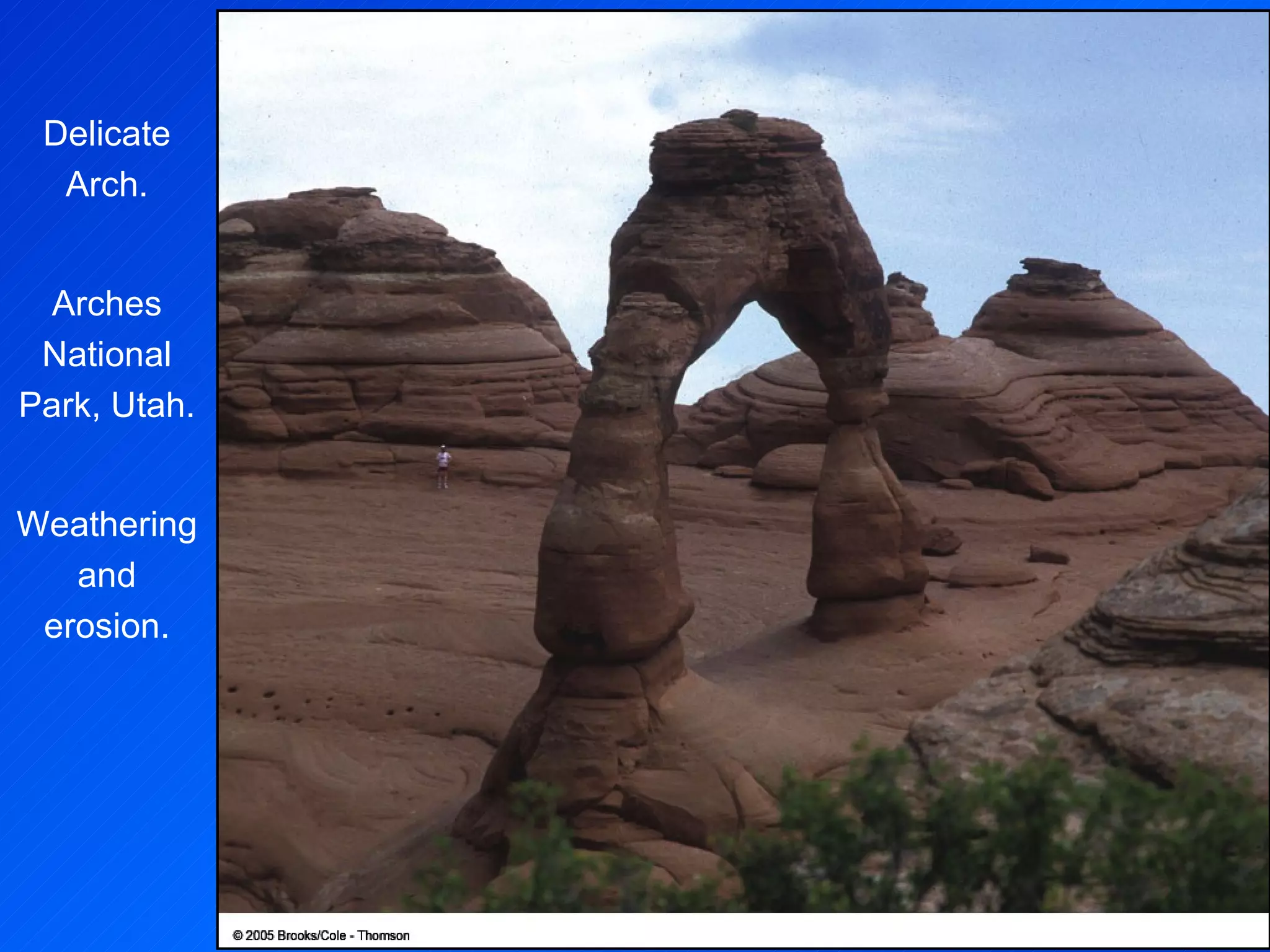 Delicate Arch. Arches National Park, Utah. Weathering and erosion. 
