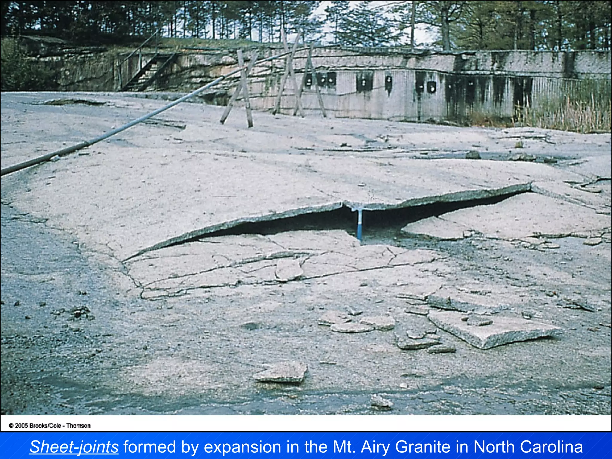 Sheet-joints  formed by expansion in the Mt. Airy Granite in North Carolina 