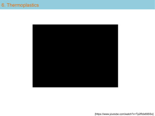 6. Thermoplastics
[https://www.youtube.com/watch?v=Tp2Rdx69SSo]
 