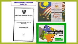 Dr. Chin Mei Chin 2018
Examples of Curriculum
Materials
 