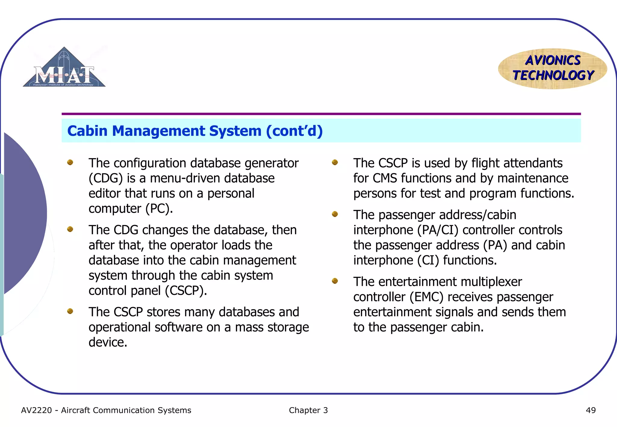 Aircraft Communication Topic 6 pa system | PDF