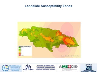 Landslide Susceptibility Zones
Source: Mona Geoinfomatics Institute
 