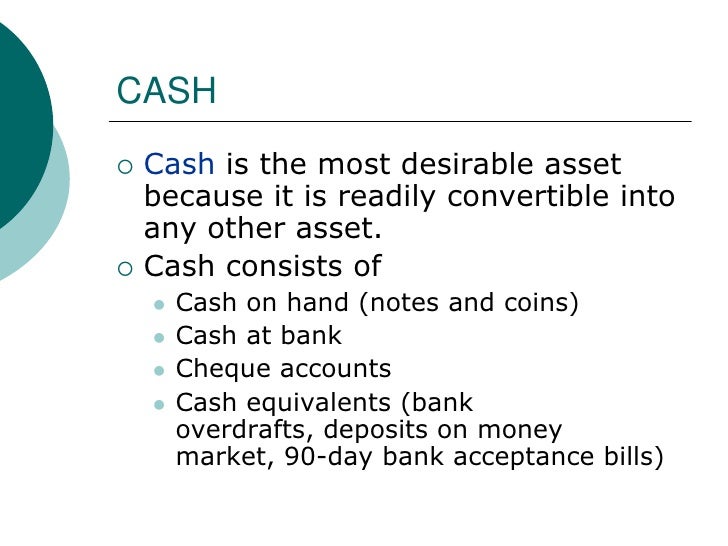 Topic 6 Cash