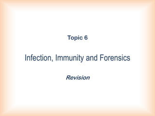 Topic 6Infection, Immunity and ForensicsRevision 
