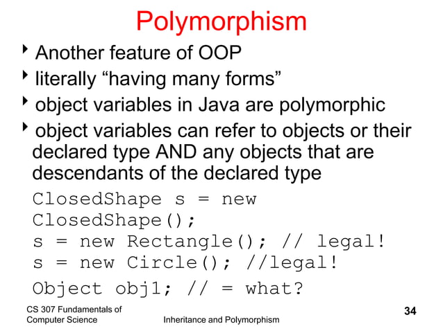 Topic6inheritanceAndPolymorphism.ppt