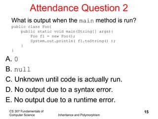 Inheritance and polymorphism are key features of object-oriented ...