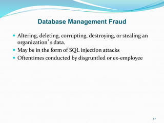 ETHICS FRAUD AND INTERNAL CONTROL AND AUDITING COMPUTERIZED FINANCIAL ...