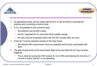 Aircraft Communication Topic 7 elt, cvr and fdr | PDF
