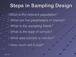 Sample Measurement Topic 7 measurement in research | PPT