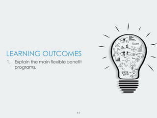 8–3
LEARNING OUTCOMES
1. Explain the main flexible benefit
programs.
 