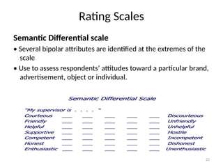 Attributes Rating Scale Topic 7 Measurement - a fundamental concept in research and data ...