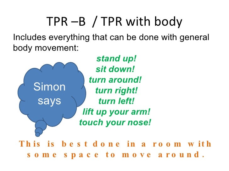 Total physical response tpr method