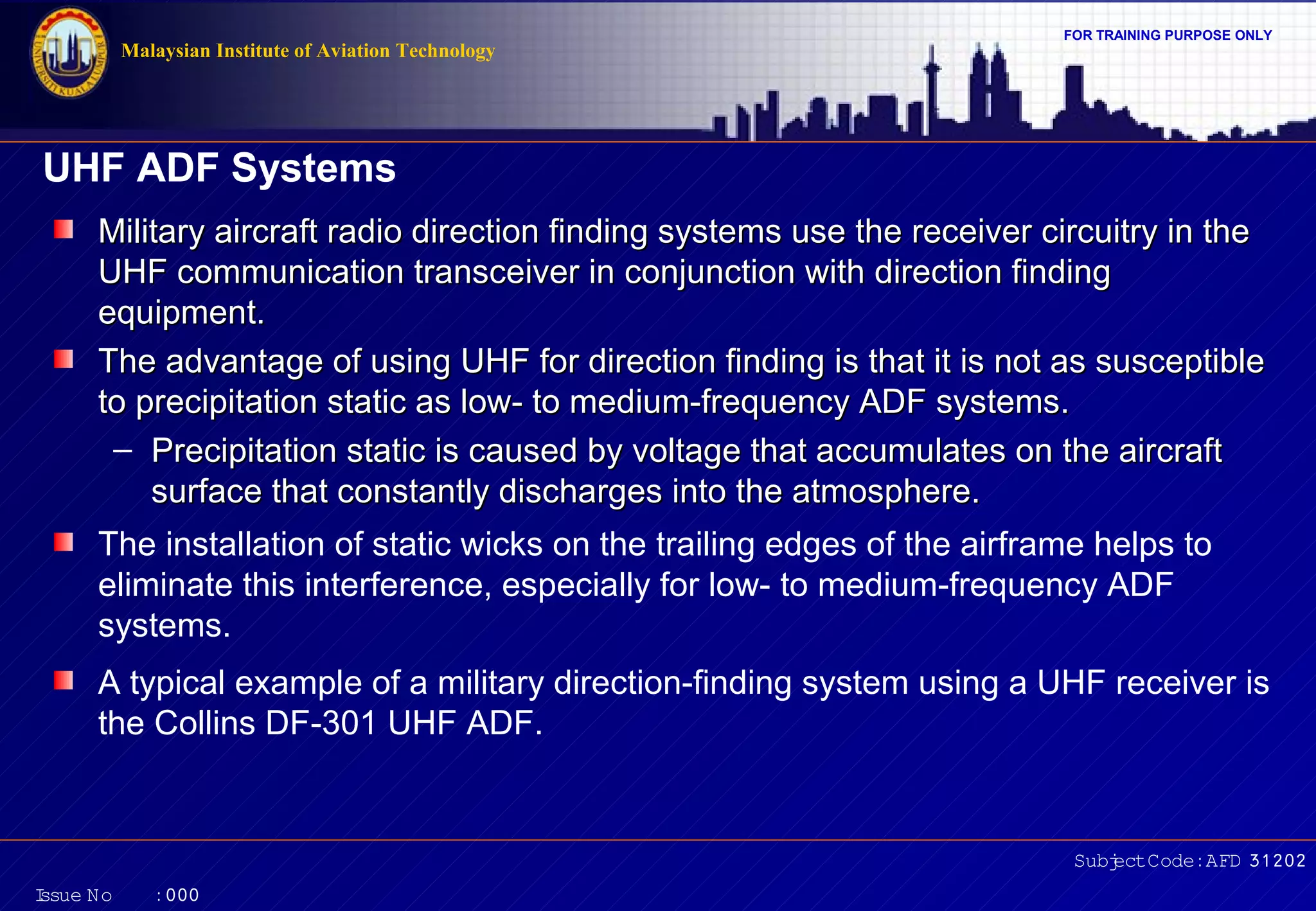 Aircraft Communication Topic 8 automatic direction finder | PDF