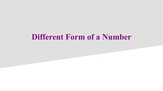 Different Form of a Number
 