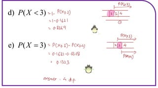 )
3
(
d) 
X
P
)
3
(
e) 
X
P
 