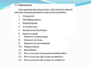 Topic 9 final accounts