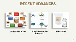 RECENT ADVANCES
47
Nanoparticle Cream Poly(ethylene glycol)
hydrogels
Carbopol Gel
 
