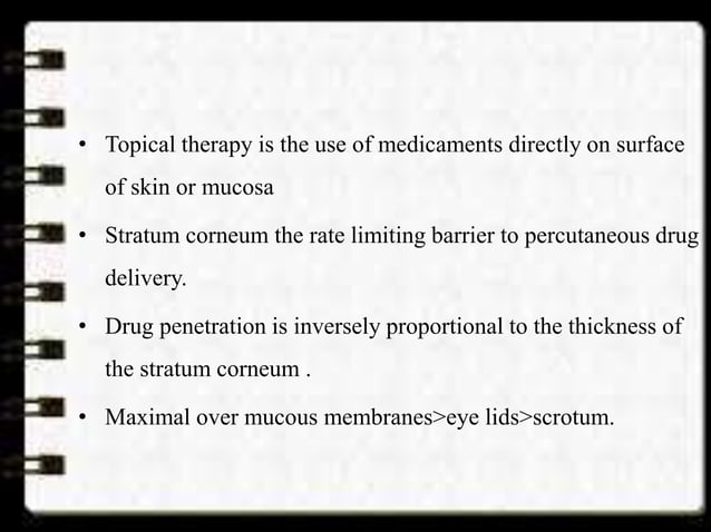 topical therapy in dermatology | PPTX | Skin and Dermatology | Diseases ...