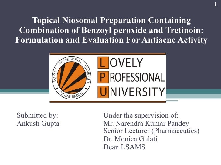 topical niosomal preparation presentation 1 preparation presentation
