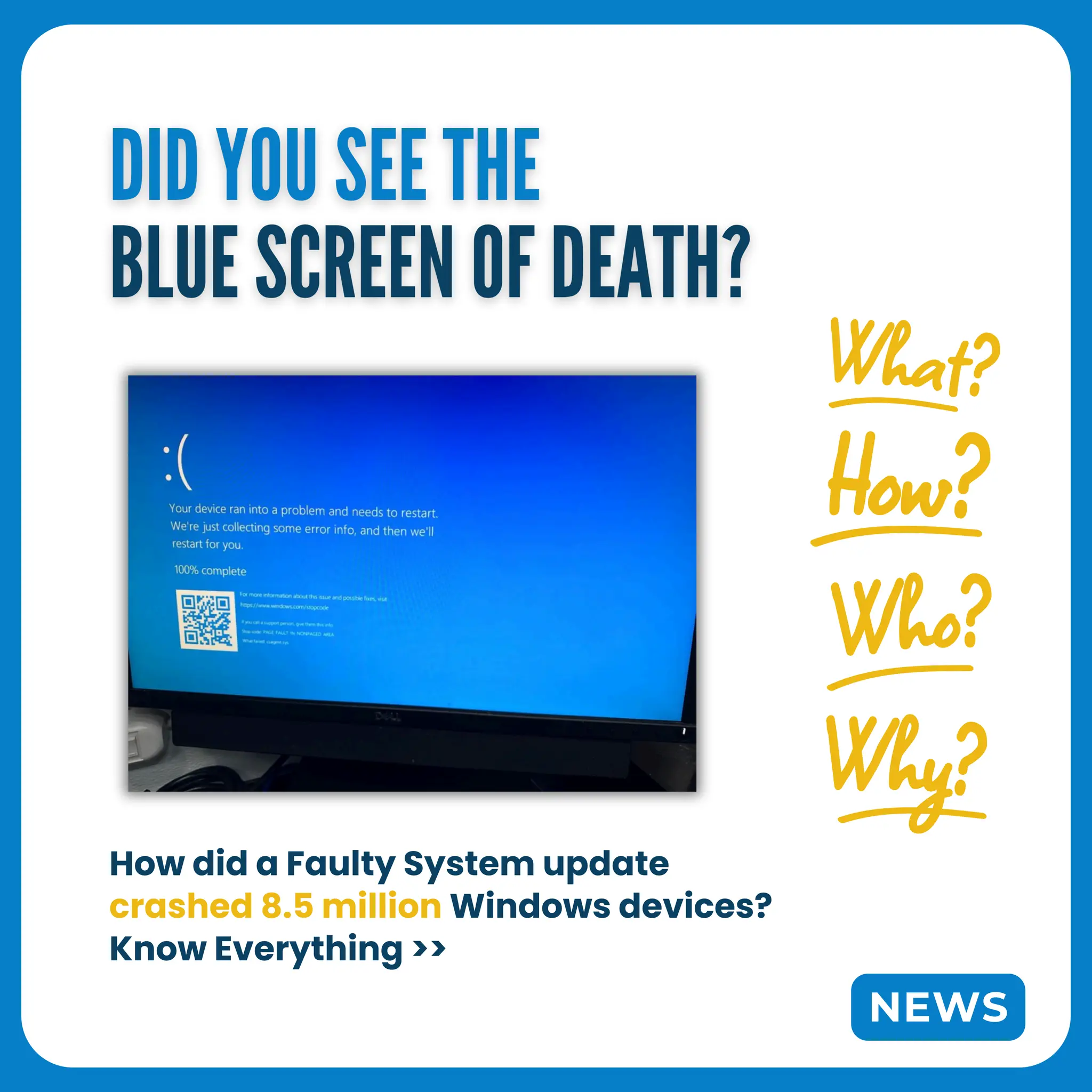System Down Window Blue Screen Of Death | Windows Down | Biggest IT failure | PDF