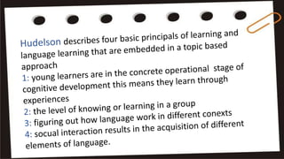 Topic and task based syllabus