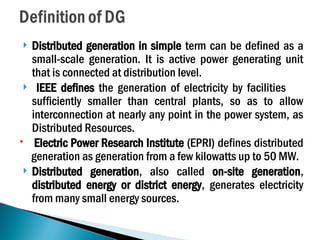 Deregulated Power Markets and Distributed Generation in Modern Power ...