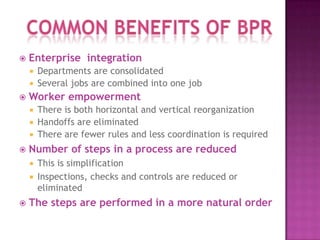 Critique against the BPR ConceptBusiness process re-engineering Business Process
