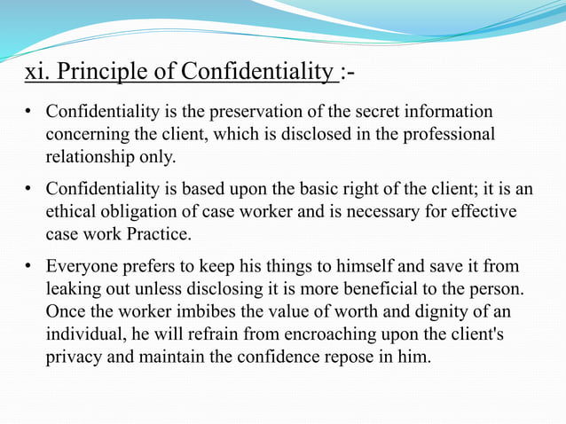 Principles Of Social Case Work