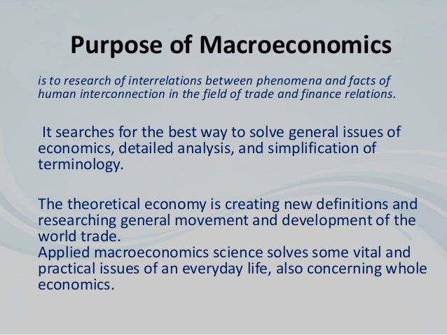 Macroeconomics term paper