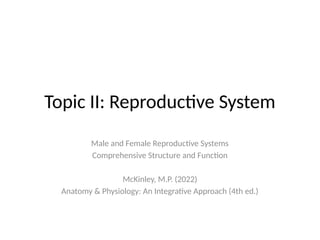 Comprehensive Overview of Male and Female Reproductive Systems and ...