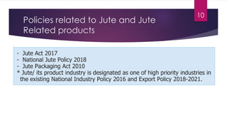 Policies related to Jute and Jute
Related products
10
 