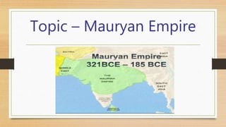 Topic – Mauryan Empire
 